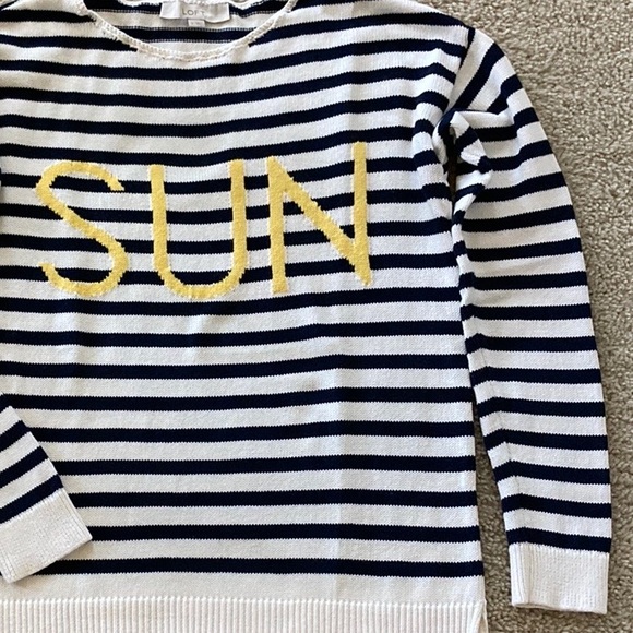 LOFT Striped ‘SUN’ Sweater - Picture 4 of 6